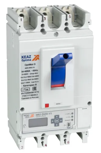 Автоматический выключатель КЭАЗ OptiMat D630H-MR2-У3, 3P 630А, 144415 / электроавтомат