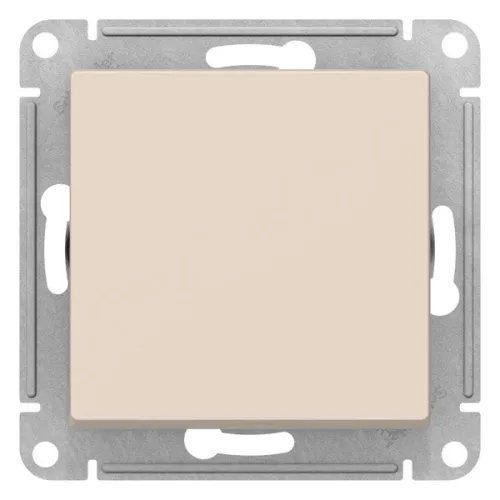 Выключатель Systeme Electric / Систем Электрик AtlasDesign, 10АХ схема 1, бежевый одноклавишный, ATN000211 / переключатель