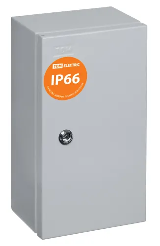 Щит распределительный TDM Electric / ТДМ Электрик ЩМП-4.2.1-0 стальной серый, IP66, размером 400х210х150мм, SQ0905-0075 / электрика