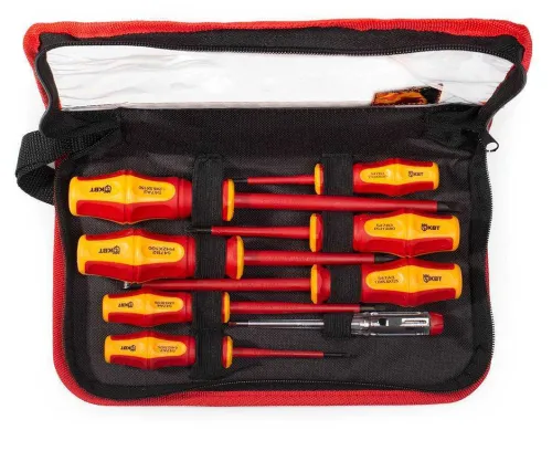 Набор отверток КВТ Профи НИО-08-S, для работ под напряжением до 1000 В, из стали, 8 предметов / инструменты