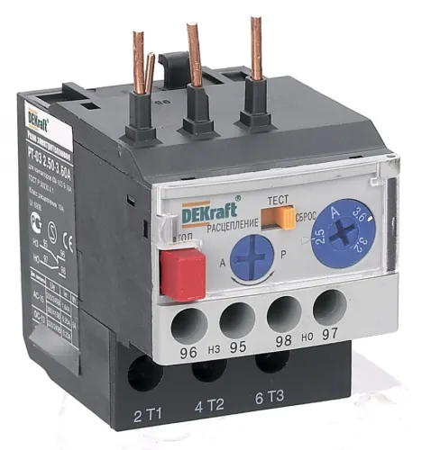 Реле электротепловое DEKraft РТ-03, 0.12-0.18А, серый