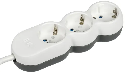 Удлинитель IEK UNO У03 2P+PE ПВС 3х1.5мм2, 16А 250В, WYP53-16-03-D15-Z