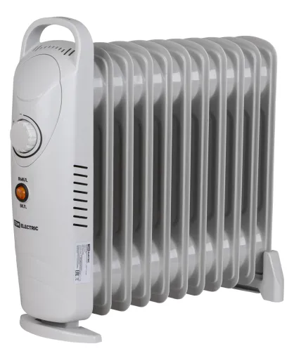 Радиатор отопления TDM Electric / ТДМ Электрик Мини-11 масляный, с термостатом и регулируемой мощностью, серый, 220В, 11 секций, 1.2кВт / обогреватель