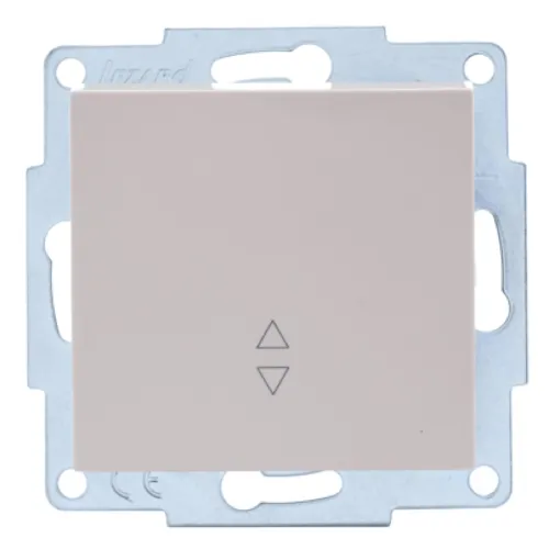 Проходной выключатель Lezard / Лезард Vesna одноклавишный в пластиковом корпусе, крем, размером 70х70х37мм, 10А 250В IP20 / электрика