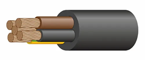 Силовой кабель ЭМ-Кабель КГВВнг(А)-LS-1 гибкий круглый в ПВХ изоляции, 5х35 ГОСТ черный, 1м / провод