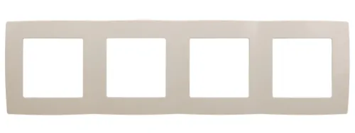Рамка электроустановочная ЭРА 12-5004-02, Б0014772 слоновая кость, 4 поста / для розеток и выключателей