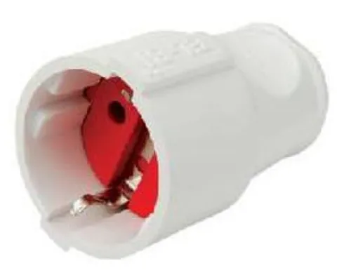 Розетка переносная Lezard / Лезард с заземляющими контактами, 230В 16А IP20, 715-0701-607, одно место / механизм силовой кабельный