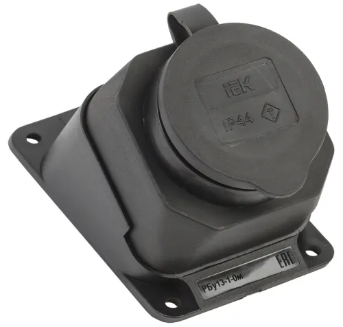 Блок розеток IEK РБу13-1-0м Омега IP44, 1 гнездо, PKR22-016-2-K02