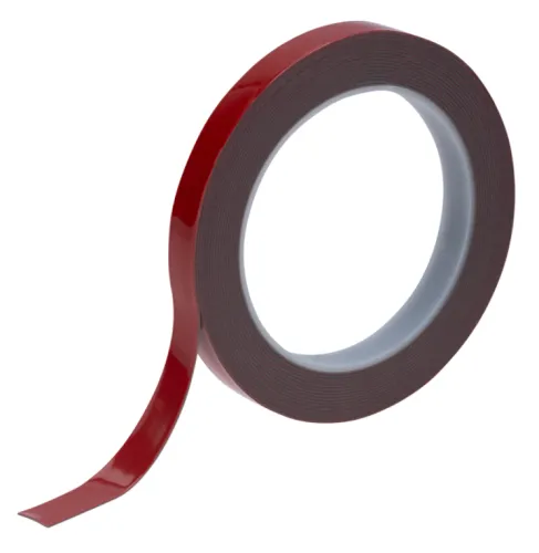 Скотч REXANT / Рексант строительный, двухсторонний, на основе акрила, серый, ширина 12мм, толщина 0.8мм, длина 5м / монтажная лента