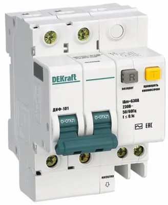 Дифференциальный автомат Systeme Electric DEKraft ДИФ-101 2P 25А
