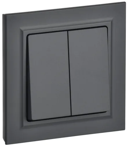 Выключатель IEK Brite скрытой установки 10А 230В IP20 графит
