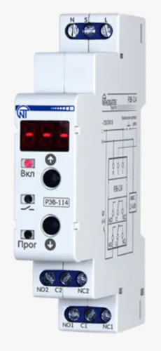 Реле времени Новатек-Электро РЭВ-114, в корпусе из пластика, белый, 6А / электрика