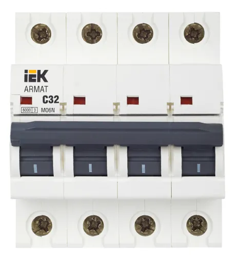 Автоматический выключатель IEK Armat M06N, 4P 32A C, 6kA