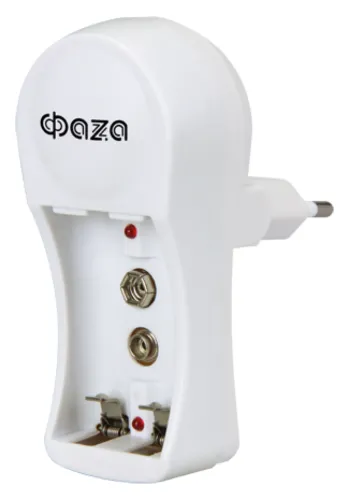 Зарядное устройство Фаzа / Фаза B-50 для аккумуляторных батареек типа AA, AAA, 9V, в пластиковом корпусе, белый, 120мА, 3 канала / зарядка