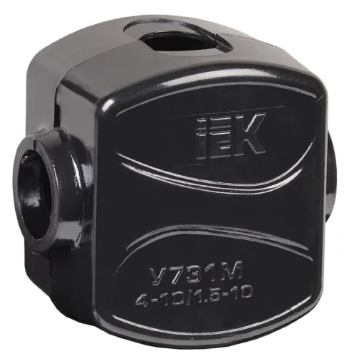 Сжим ответвительный IEK У-731М, пластик, черный, 4-10/1.5-10мм²
