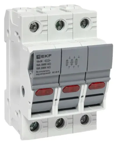 Предохранитель разъединитель EKF DF 10x38 ПВЦ 3P 690В 16А