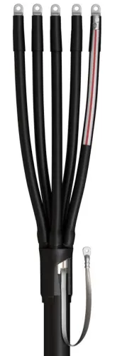 Муфта кабельная концевая КВТ 5ПКТп(б)-1-150/240(Б) с броней, пластмассовая и ЭПР изоляция до 1кВ с болтовыми наконечниками, 5 жил / электрика