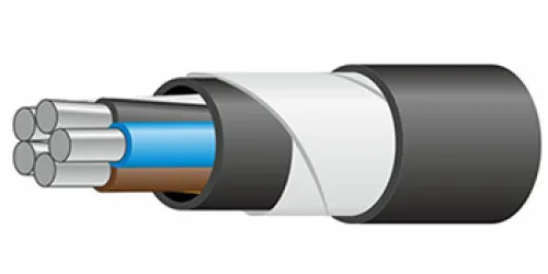 Силовой кабель Кавказкабель АВБШв 5х16-0.66 бронированный, ГОСТ черный, 22010040207, 1м / провод