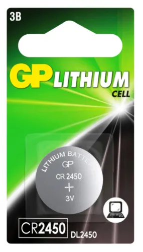 Батарейка-таблетка GP / ДжиПи Lithium CR2450 3В, 10607, 1шт. / элемент питания