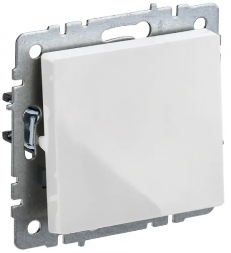Выключатель IEK Brite ВС10-1-6-БрБ, 10А 230В IP20 белый, одноклавишный