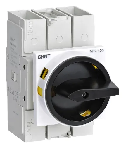 Выключатель нагрузки CHINT / Чинт NF2-100/3HBR дверного монтажа, черная ручка с замком, 3П 100А, 324142 / разъединитель