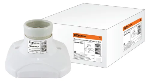 Патрон TDM Electric керамика белый, Е27, SQ0335-0024