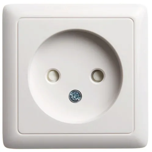 Розетка Systeme Electric Хит 16А 250В IP20 белая со шторками