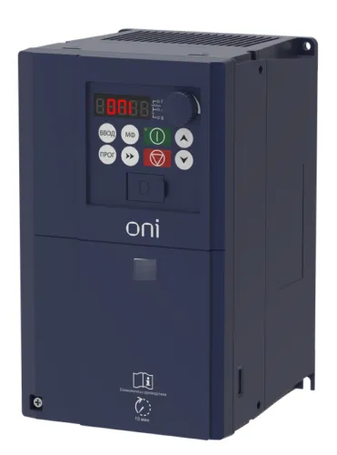 Частотный преобразователь ONI / ОНИ FC-431 со встроенным тормозом, синий, 235х160х143мм, 13-17А, 5.5-7.5кВт, 320Гц, 380В, IP20 / электрика