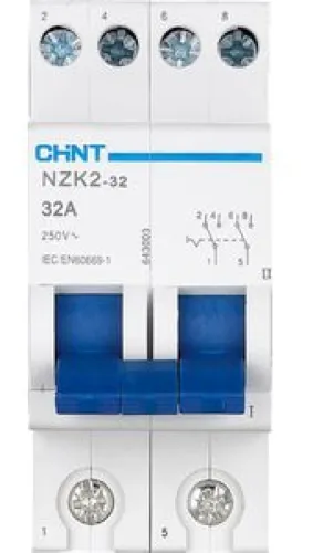 Выключатель нагрузки CHINT NZK2-32, 2П, 32А, IP20, артикул 643003