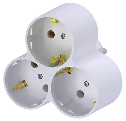 Разветвитель электрический ФОТОН АМ 16-3Е с заземлением, 3 розетки