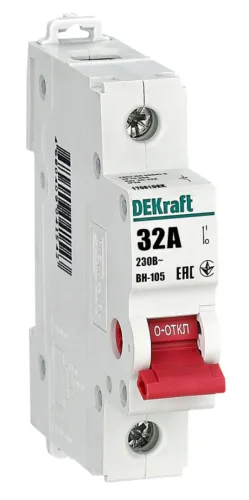 Выключатель нагрузки DEKraft ВН-105 1P 230В 32A 17081DEK