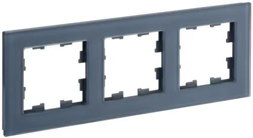 Рамка электроустановочная IEK Brite РУ-3-2-Бр, 3 поста, маренго