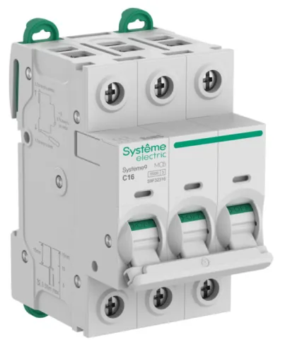 Автоматический выключатель Systeme Electric Systeme9, 3Р 16А, S9F32316