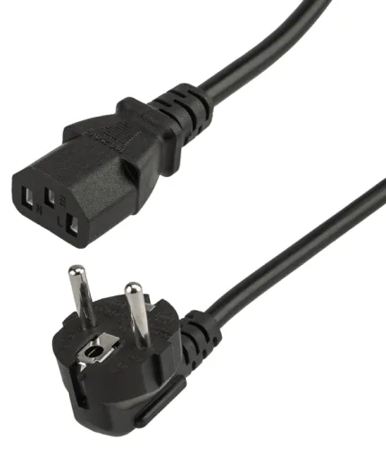 Шнур сетевой REXANT 3х0.75мм² 1.8м, вилка угловая Schuko