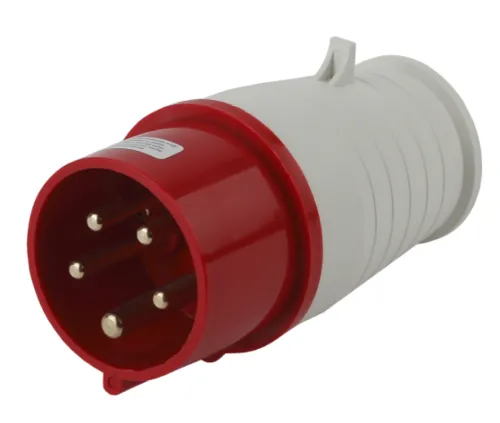 Вилка силовая кабельная ЭРА V-16-3P-PE-N-IP44 16А 380В красная