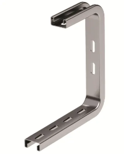 Консоль для кабельных лотков DKC / ДКС DS BBA3010 легкая потолочная для монтажа трассы, оцинкованная стальная, толщина металла 2.5мм, длина основания 100мм / крепеж