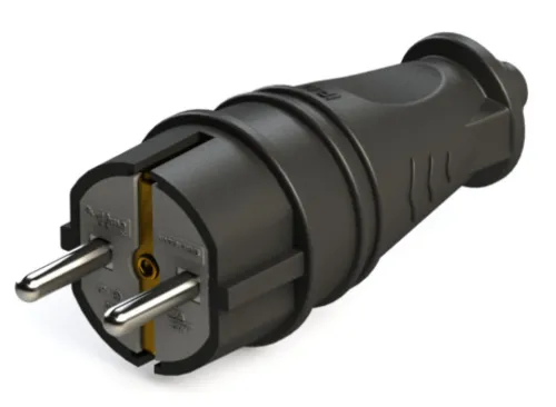 Вилка электрическая Systeme Electric MST4001BK IP44 16A/250V