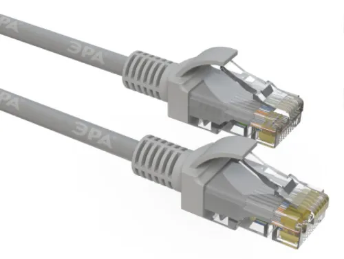 Патч-корд ЭРА Simple медь серый 10м U/UTP Cat 5e