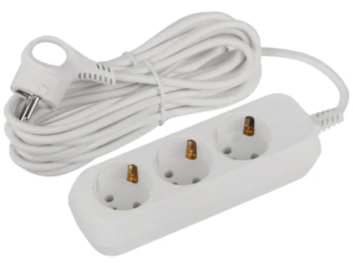 Удлинитель бытовой ЭРА UDL-16-370-E Greenline с заземлением, ПВС 3х1мм², 7 метров, 3 розетки белый Б0065059 / сетевой фильтр