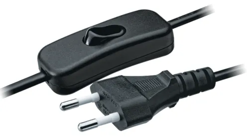 Шнур сетевой Navigator NPS-FS-170-2x0.5-BL 1.7м черный