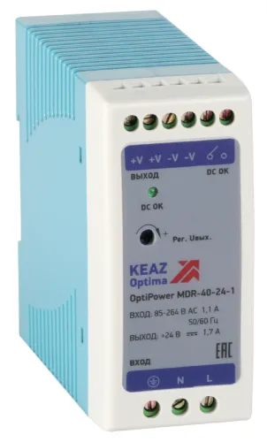 Блок питания КЭАЗ OptiPower MDR-40-24-1, 40Вт, 284540