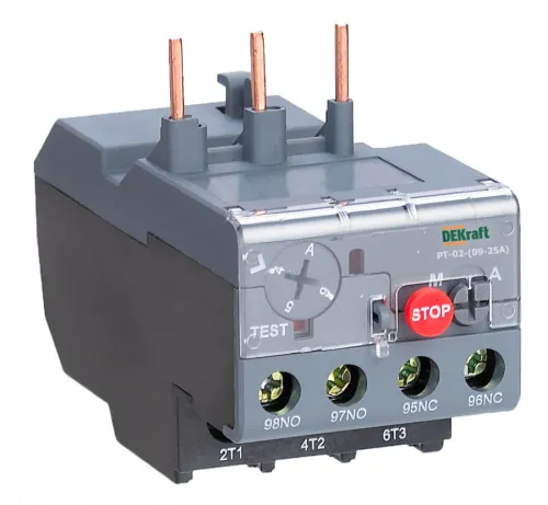 Реле тепловое DEKraft РТ-02, 5.5-8А, пластик, серый, 23164DEK