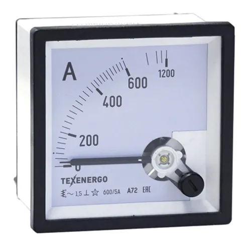 Амперметр Техэнерго А72 ТЕ аналоговый, белый, 600/5А