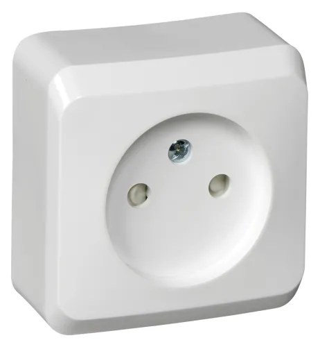 Розетка Systeme Electric ЭТЮД без заземления, 16А 250В IP20