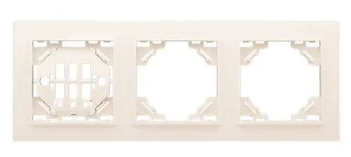 Рамка электроустановочная EKF Минск ERM-G-303-20 бежевая, 3 места