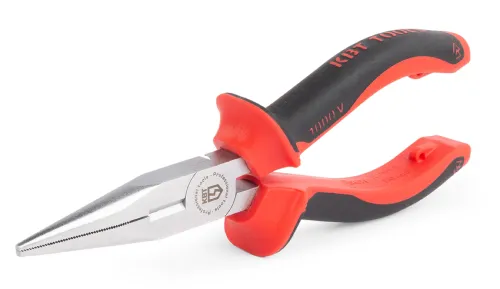 Длинногубцы КВТ Стандарт диэлектрические, сталь CrV, длиной 160мм / ручной инструмент