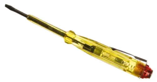 Отвертка индикаторная КУРС, пластик, желтая, 140мм, 56501