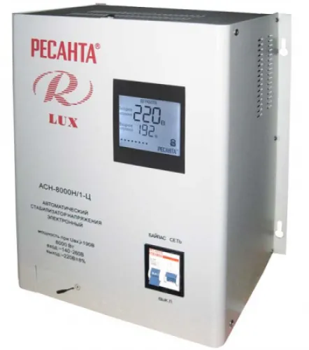 Стабилизатор Ресанта LUX АСН-8000Н/1-Ц релейный, однофазный