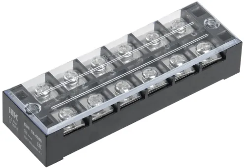 Блок зажимов IEK БЗН ТВ-4506, карболит, черный, 4.5мм2, 45А