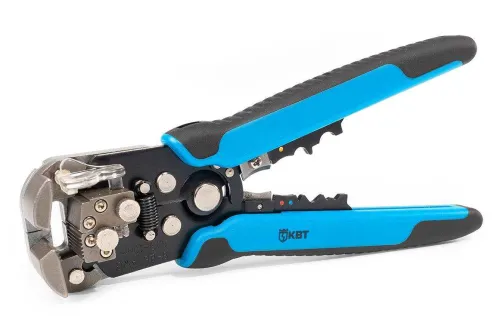 Инструмент для снятия изоляции КВТ Профи WS-17 автоматический, в корпусе из стали/пластика, черный, голубой, длина 205мм, 0.05-10мм / стриппер